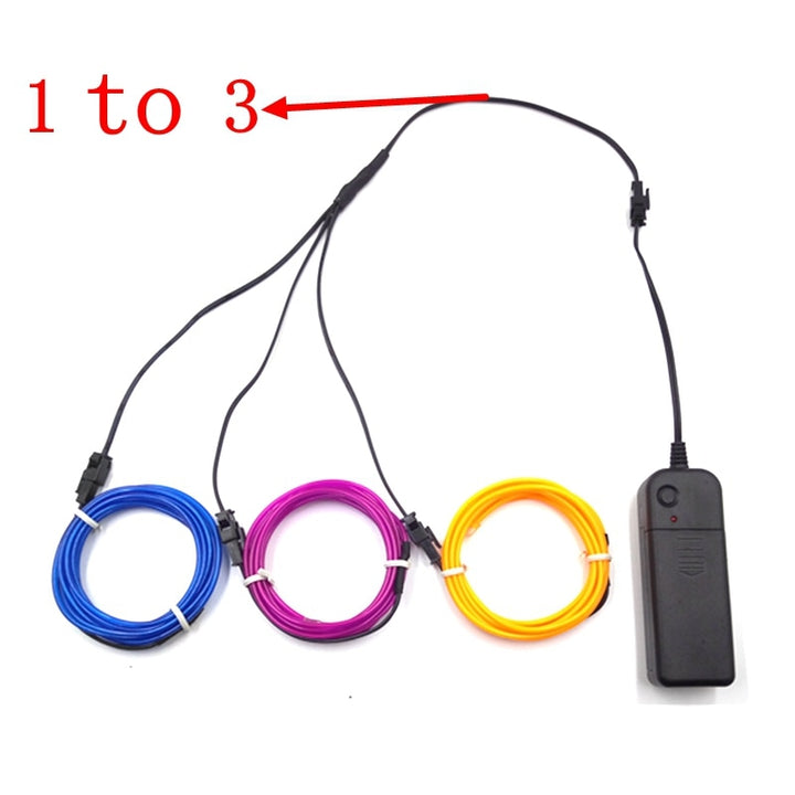 One To 2/3/4/5 Splitter Connector For LED Wire Electroluminescent Light Connected With Inverter Cable LED  Neon Light  Wiring