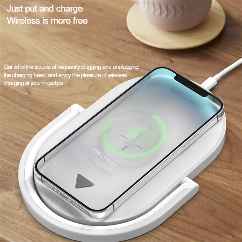 Night Light Wireless Charger 15W Fast Charge with Mobile Phone Power Bank