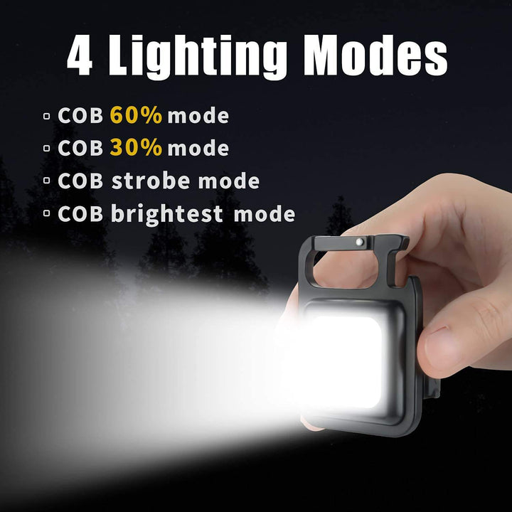Rechargeable Portable Keychain Light Magnetic Emergency Light