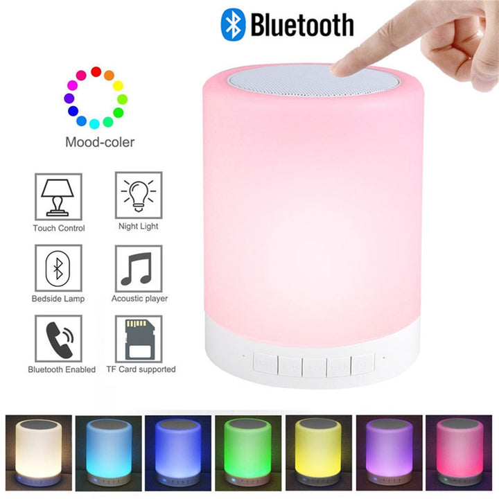 Colorful Night Light With Wireless Bluetooth Speaker