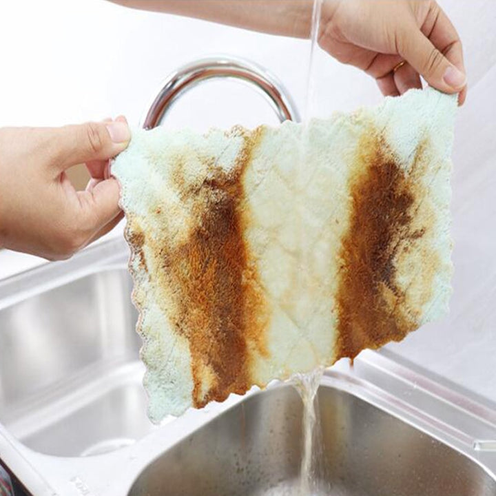 Household Dish Towels 5 or 10Pcs Absorbent Kitchen Towels - Microfiber Cleaning Cloths  Dish Cloth For Kitchen