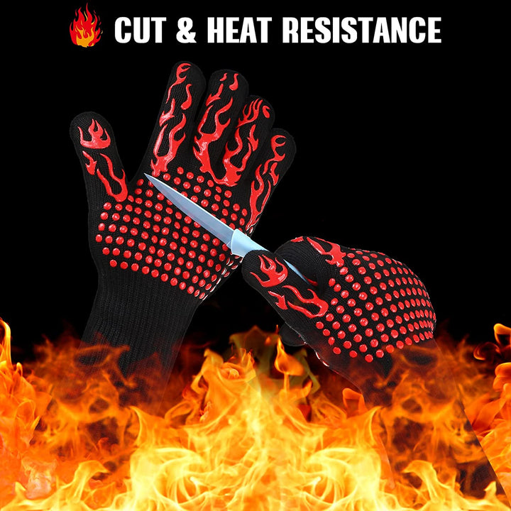 Kitchen Oven Mitts Fireproof And Non-Slip Barbecue Gloves