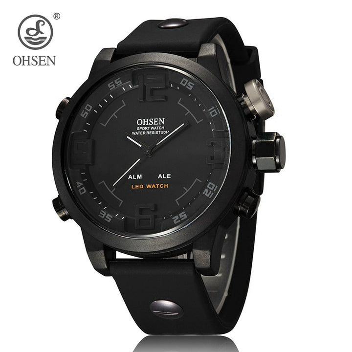 Men's Luxury Sport Watch - 50 M waterproof Digital Quartz Wristwatch
