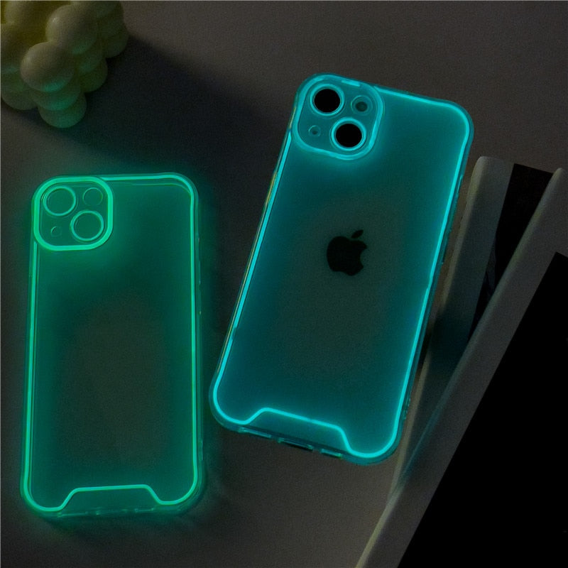 iPhone Night Light Luminous Silicone Phone Case for iPhone 14, iPhone Plus, iPhone Pro, iPhone Pro Max - Glowing iPhone 14 Series Case