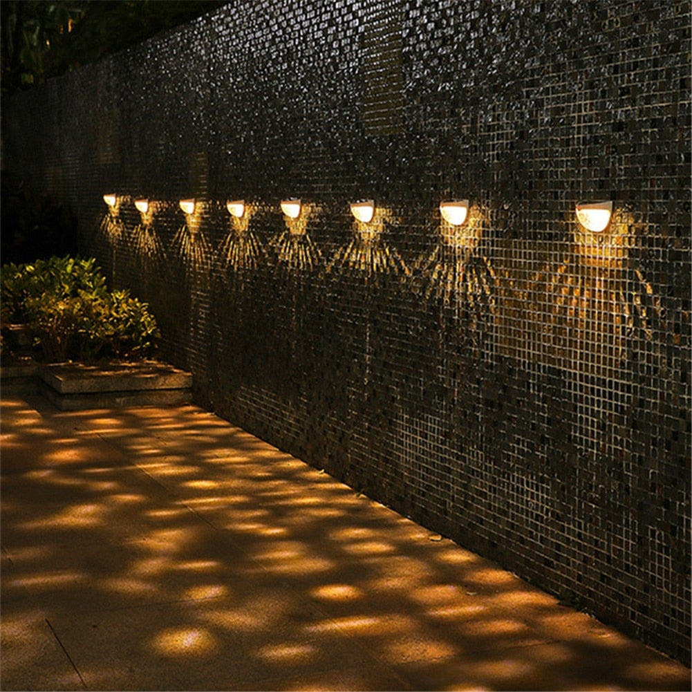 LED Solar Light Semicircle Sensor Wall Lamp - Outdoor Wall Sconce